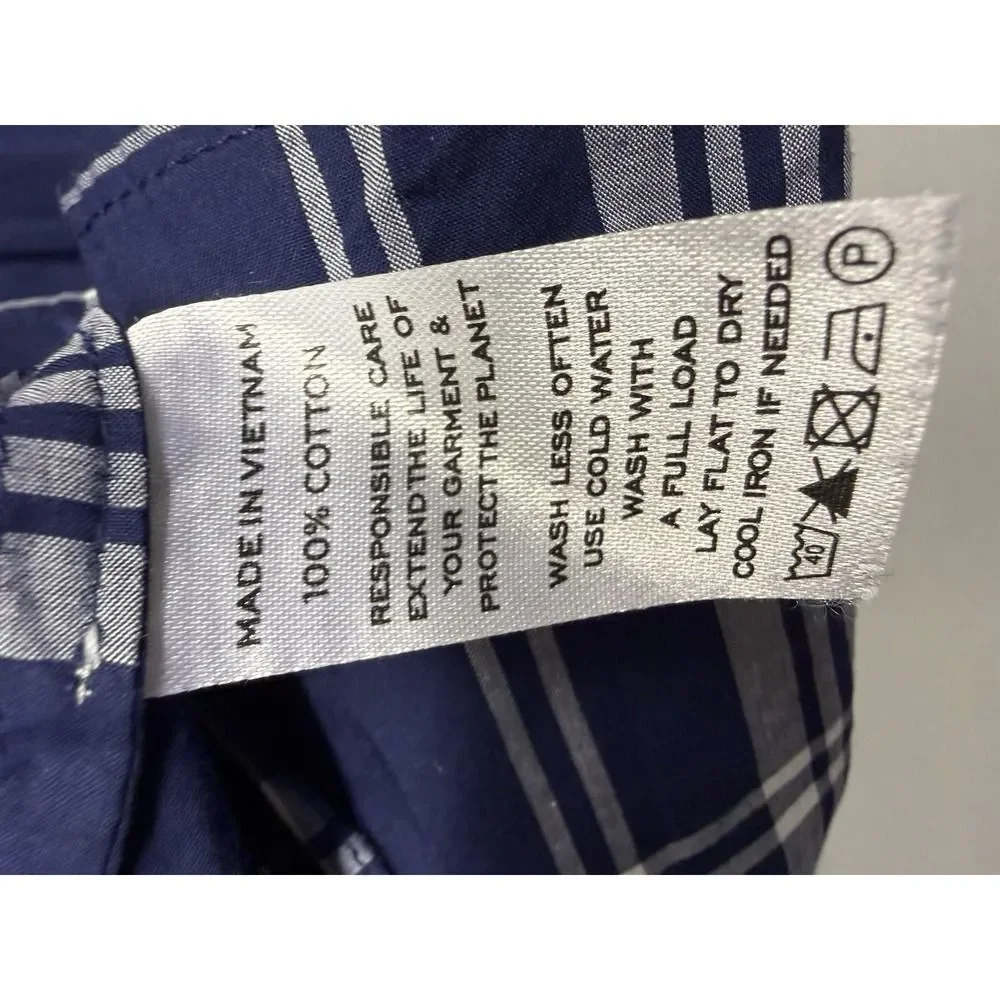 Hill House Home Louisa Nap Dress Navy Spring Plaid Tartan Smocked Sz M.MSRP $179 - Picture 8 of 11